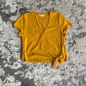 Madewell Crossover Tee in Sunny Yellow